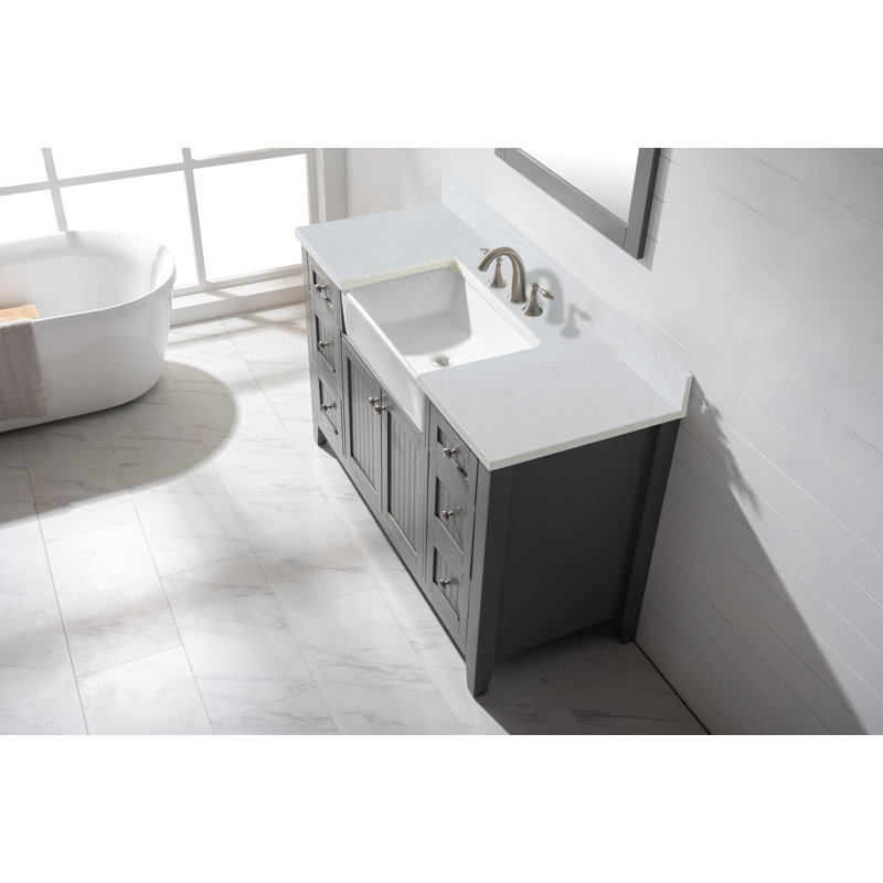 Longshore Tides Burbank 54'' Freestanding Single Bathroom Vanity with